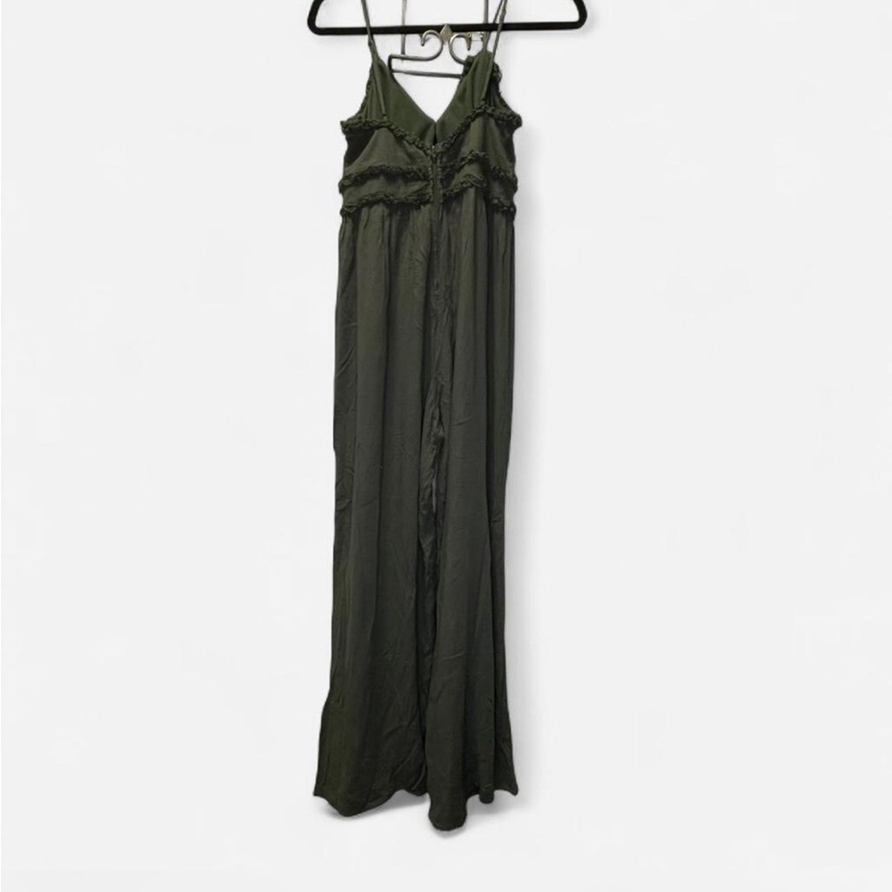 Miami Olive Jumpsuit with Lace Accents - Picture 6 of 6